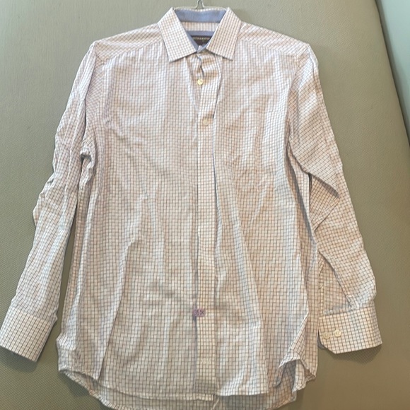 Johnston & Murphy Square Pattern Button-Down - Picture 1 of 6